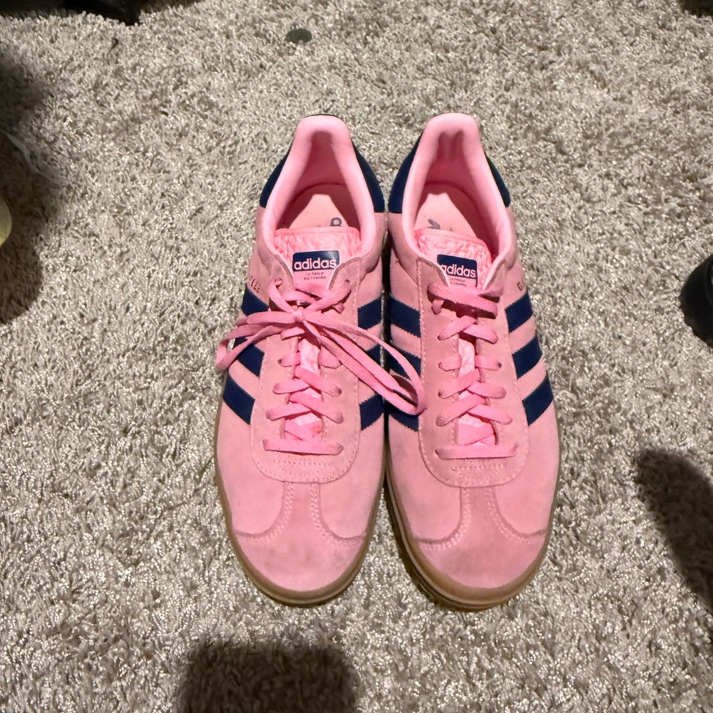 Adidas Gazelle bold pink with  Navy Stripes